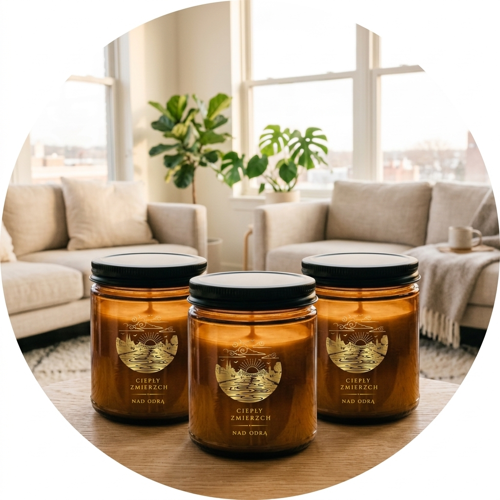 Kolekcja świec sojowych ręcznie robionych Magia Wrocławia